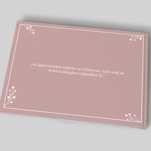 Esküvői vendégkönyv fotóval (fehér virágmintás) - esküvő - emlék & ajándék - vendégkönyv - Meska.hu