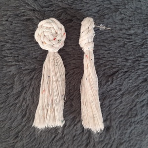 makramé knot fülbevaló - rainbow - ékszer - fülbevaló - lógó fülbevaló - Meska.hu
