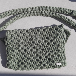 makramé borítéktáska, clutch - cikk-cakk mintával - táska & tok - kézitáska & válltáska - válltáska - Meska.hu
