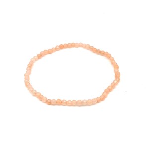 Achát fazettált szinezett krém golyó kari 3-4mm, Ékszer, Karkötő, Ásványkarkötő, , MESKA