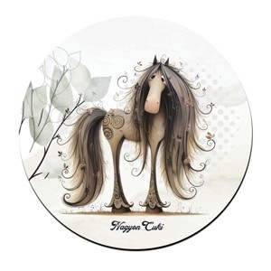 Furi, de cuki lovas mintás pohár alátét, , , MESKA