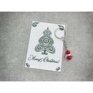 Merry Christmas piros angyal medálos kulcstartó, Táska & Tok, Kulcstartó & Táskadísz, Kulcstartó, , MESKA