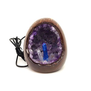 Ametiszt nyers ásvány hangulatlámpa 10 cm, Kellékek & szerszámok, Ásvány alapanyag, , MESKA