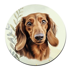 Barna tacskó portré mintás bögre alátét - Meska.hu