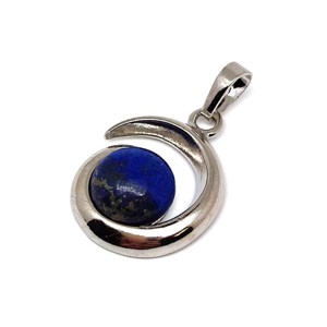Spirál medál fém Lapis lazuli 2cm, Ékszer, Nyaklánc, Medál, , MESKA