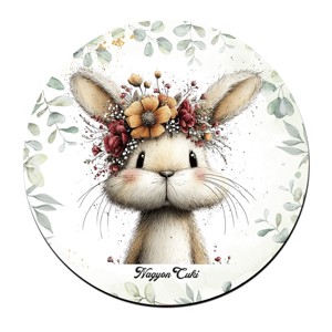 Tavasz hírnöke, a mezei nyuszi mintás pohár alátét, , , MESKA