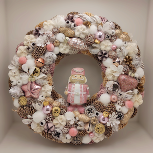 Karácsonyi kopogtató, koszorú 30 cm, Otthon & Életmód, Dekoráció, Ajtó- és ablak dekoráció, Ajtódísz & Kopogtató, Virágkötés, MESKA