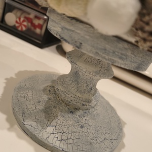 Mini karácsonyfa - kék/ezüst  - karácsony - mikulás - mikulás beltéri dekoráció - Meska.hu