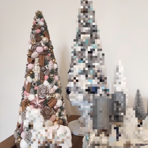 Mini karácsonyfa - rózsaszín, Karácsony, Mikulás, Mikulás beltéri dekoráció, Virágkötés, MESKA