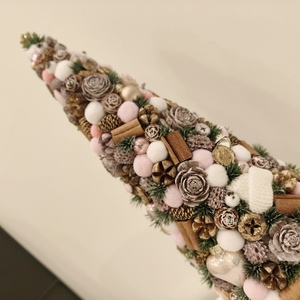 Mini karácsonyfa - rózsaszín - karácsony - mikulás - mikulás beltéri dekoráció - Meska.hu