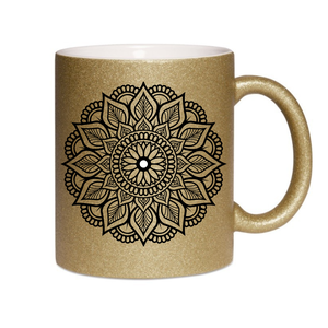 Bögre glitteres mandala mintával - otthon & életmód - konyhafelszerelés, tálalás - tálalás - bögre & csésze - Meska.hu