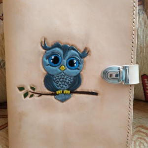 Baglyos noteszborító - otthon & életmód - papír, írószer - könyv- és füzetborító - Meska.hu