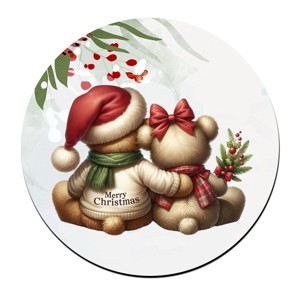 Karácsonyi Teddy maci - együtt (sál) bögre alátét, , , MESKA