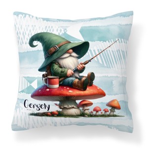 Névvel kérhető - Gombás horgász manó mintás párna, Otthon & Életmód, Lakástextil, Párna & Párnahuzat, Díszpárna (belsővel együtt), , MESKA