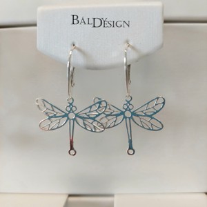 Beakasztós ezüst szitakötő fülbevaló, Ékszer, Fülbevaló, Lógó fülbevaló, Ékszerkészítés, MESKA