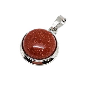 Kerek medál fém Goldstone 2cm, Ékszer, Nyaklánc, Medál, , MESKA