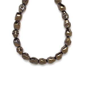 Hematit barna koponya 7,5x10mm ékszerkészítő alapanyag (füzér), Kellékek & szerszámok, Ásvány alapanyag, Ásványfüzér, , MESKA