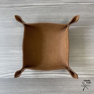 Színes bőr tálca - barna, Otthon & Életmód, Dekoráció, Asztal és polc dekoráció, Dekorációs tál, tartó, , MESKA