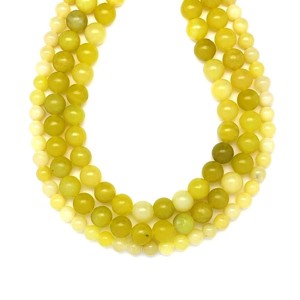 Jáde citrom nefrit golyó 10-11mm  ékszerkészítő alapanyag (füzér), Kellékek & szerszámok, Ásvány alapanyag, Ásványfüzér, , MESKA