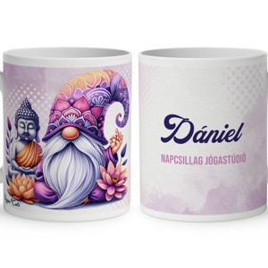 Névvel kérhető - Buddha Jóga manó mintás bögre, Otthon & Életmód, Konyhafelszerelés, tálalás, Tálalás, Bögre & Csésze, , MESKA