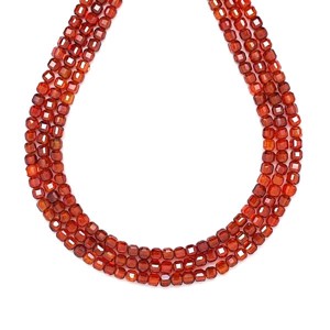 Cirkon fazettált barna kocka 3x3mm  ékszerkészítő alapanyag (füzér), Kellékek & szerszámok, Ásvány alapanyag, Ásványfüzér, , MESKA