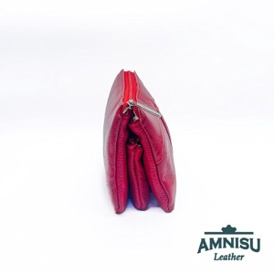 Piros gyűrt lakk egyenes kristály köves női pénztárca G5009 -  - Meska.hu