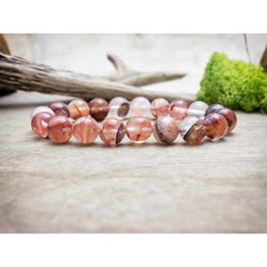 Pozitív gondolat hematoid kvarc ásvány karkötő, Ékszer, Karkötő, Ásványkarkötő, , A magas minőségű 8 mm-es piros vas kvarc ásvány gyöngyök gumira vannak felfűzve.Piros vas kvarc más..., MESKA