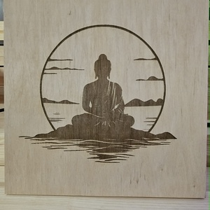 Buddha gravírozott tábla - Meska.hu
