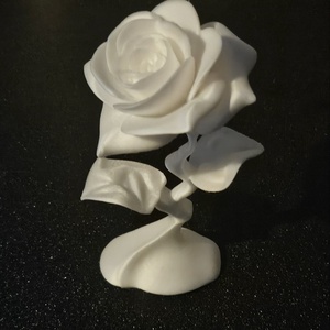 3D nyomtatott fehér rózsa - otthon & életmód - virágdekoráció - virágdíszek - asztali virágdísz - Meska.hu