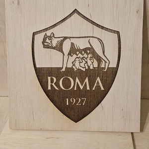 AS Roma gravírozott kép - Meska.hu