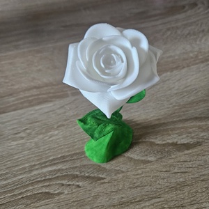 3D nyomtatott fehér rózsa - Meska.hu