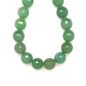 Aventurin fazettált golyó 16mm ékszerkészítő alapanyag (füzér), Kellékek & szerszámok, Ásvány alapanyag, Ásványfüzér, , MESKA