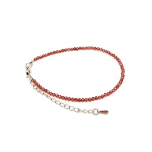 Fazettált bordó cirkon golyós ásvány karkötő állítható kapoccsal 2�2,5mm, Ékszer, Karkötő, Ásványkarkötő, , MESKA