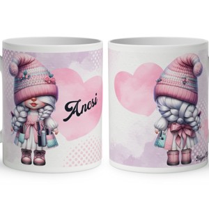 Névvel kérhető - Cuki kétoldalas Fodrász manólány mintás bögre, Otthon & Életmód, Konyhafelszerelés, tálalás, Tálalás, Bögre & Csésze, , MESKA