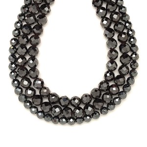 Hematit négyszög fazettált golyó AB 5-6mm  ékszerkészítő alapanyag (füzér), Kellékek & szerszámok, Ásvány alapanyag, Ásványfüzér, , MESKA