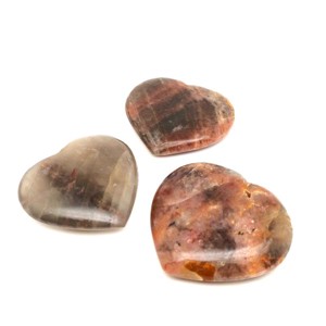 Szív Holdkő fekete 4-5cm A (MDG), Kellékek & szerszámok, Ásvány alapanyag, Ásvány figura, , MESKA