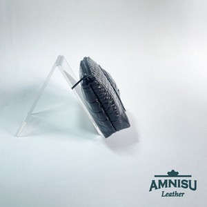 Fekete krokkómintás egy cipzáras kulcstartó sárkány szemmel F8008 - táska & tok - kulcstartó & táskadísz - kulcstartó - Meska.hu