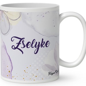 Névvel kérhető - Cuki ibolya virágos tündér mintás bögre - otthon & életmód - konyhafelszerelés, tálalás - tálalás - bögre & csésze - Meska.hu