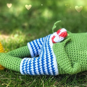 Horgolt béka, amigurumi béka - játék & sport - baba & babaház - baba - Meska.hu