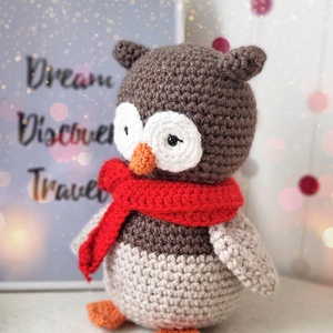  Horgolt bagoly, amigurumi bagoly - játék & sport - plüssállat & játékfigura - bagoly - Meska.hu