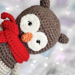  Horgolt bagoly, amigurumi bagoly - játék & sport - plüssállat & játékfigura - bagoly - Meska.hu
