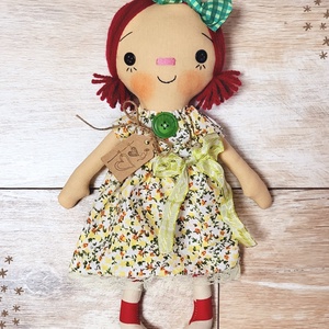 Baba, rongybaba, Raggedy Ann, dekoráció - otthon & életmód - babaszoba, gyerekszoba - babaszoba dekoráció - Meska.hu