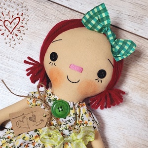 Baba, rongybaba, Raggedy Ann, dekoráció - otthon & életmód - babaszoba, gyerekszoba - babaszoba dekoráció - Meska.hu