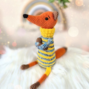 Horgolt róka, amigurumi róka - Meska.hu