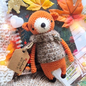 Horgolt róka, amigurumi róka - Meska.hu