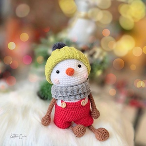 Horgolt hóember, amigurumi hóember - Meska.hu
