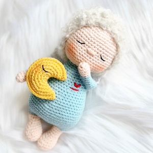 Horgolt őrangyal baba, amigurumi baba, angyal, alvóbaba - Meska.hu