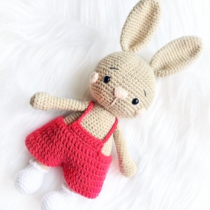 Horgolt nyuszi, amigurumi nyúl, húsvéti dekoráció - játék & sport - plüssállat & játékfigura - nyuszi - Meska.hu