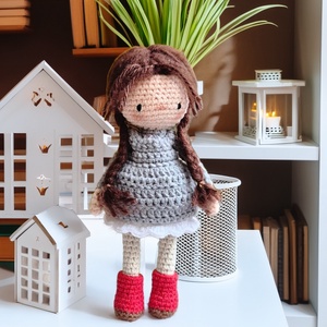 Piroska horgolt baba, amigurumi baba, öltöztethető baba - játék & sport - baba & babaház - baba - Meska.hu