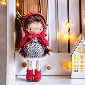 Piroska horgolt baba, amigurumi baba, öltöztethető baba - játék & sport - baba & babaház - baba - Meska.hu